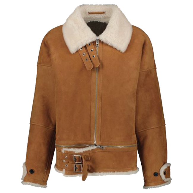 Men's Brown Shearling Jacket